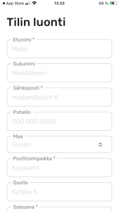 Waper-ohje-tilin-luonti